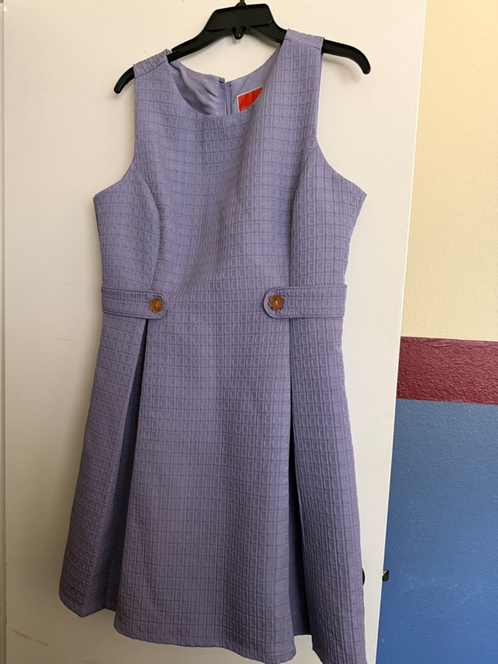 Modcloth Lilac Textured Fit-and-Flare Dress